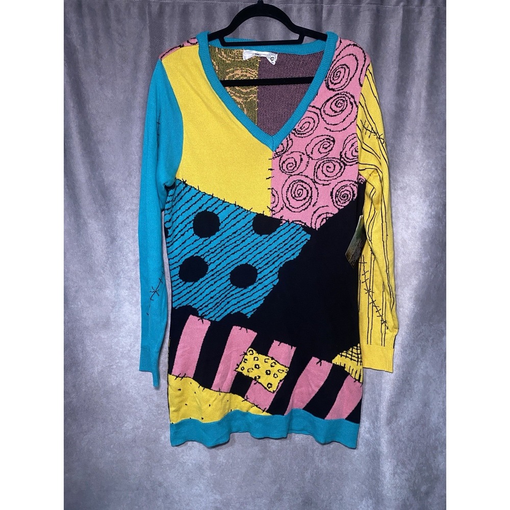 Disney Sally The Nightmare Before Christmas Pullover Sweater Multicolor Sz XL